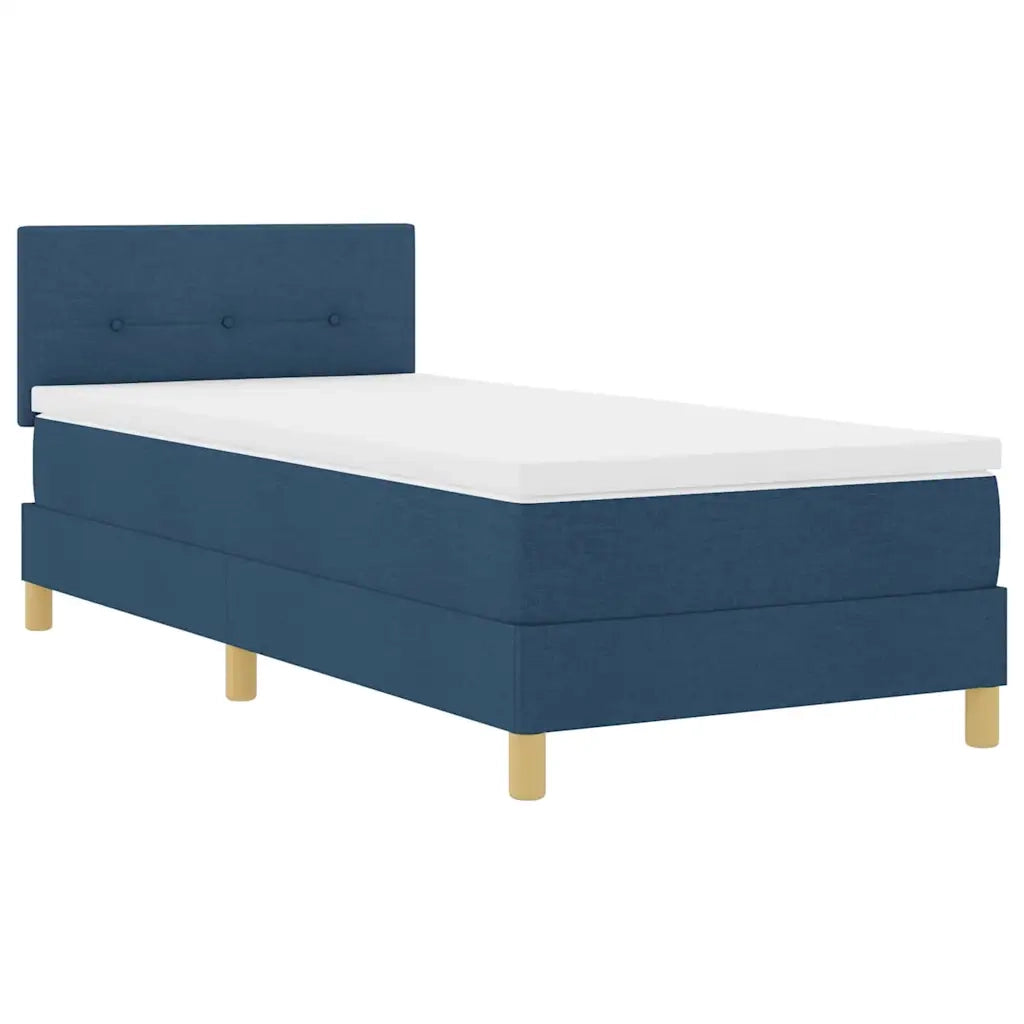 Letto a Sorgente LED con strisce LED Blu 90 x 200 cm Tessuto 3342414