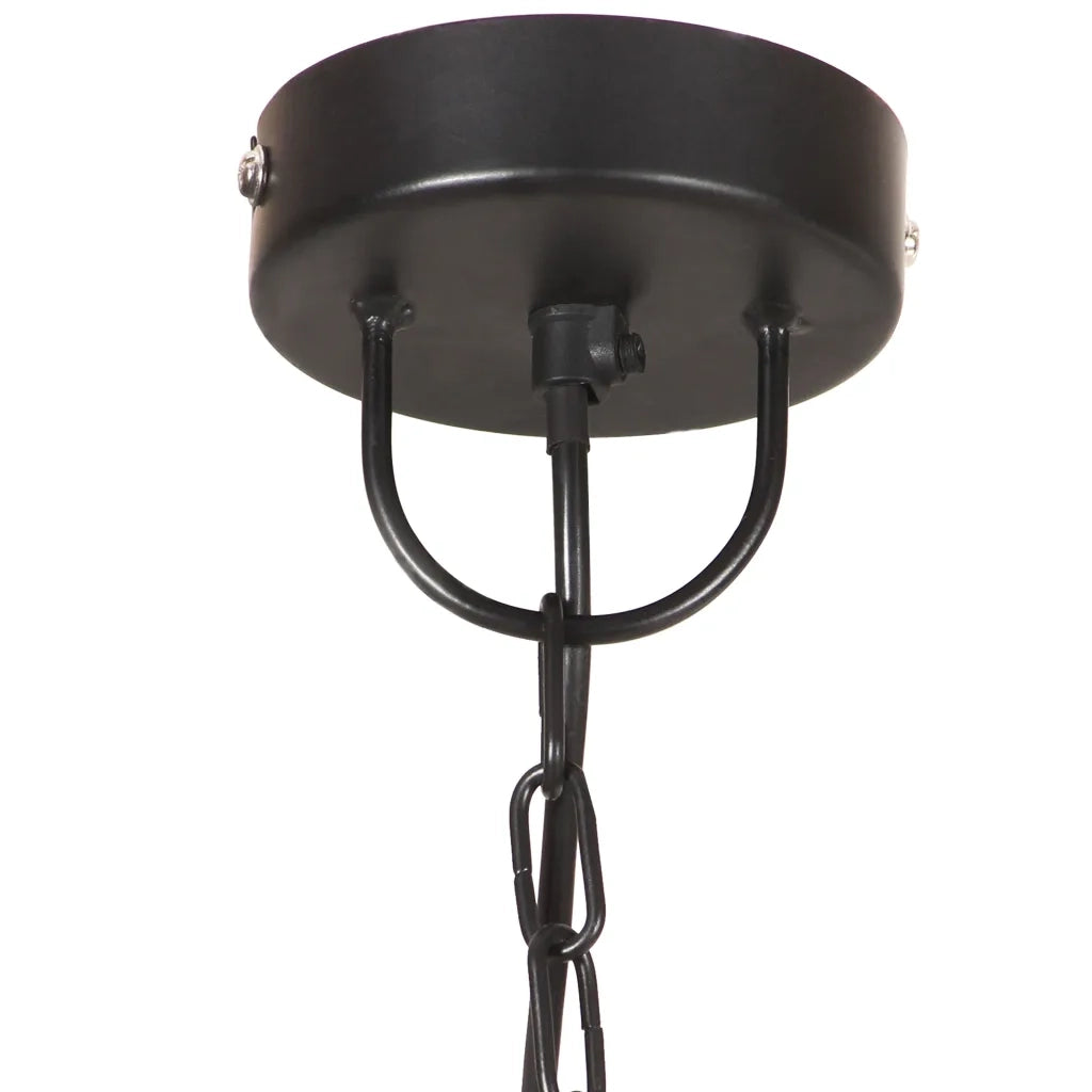 Lampada a Sospensione Industriale 25 W Nera Rotonda 42 cm E27 320557