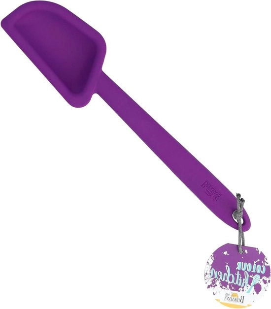 Spazzola per teglie Color Kitchen lila - Silicona e metallo - 29 cm
