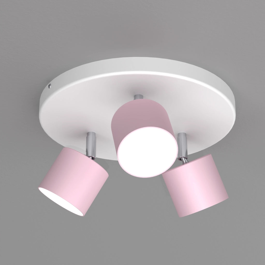 Plafoniera Milagro Dixie 3 luci GX53 20W rosa Ø30cm