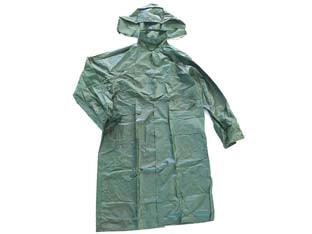 IMPERMEABILE CAPPOTTO IN NYLON/PVC VERDE  tg. L    EXCEL
