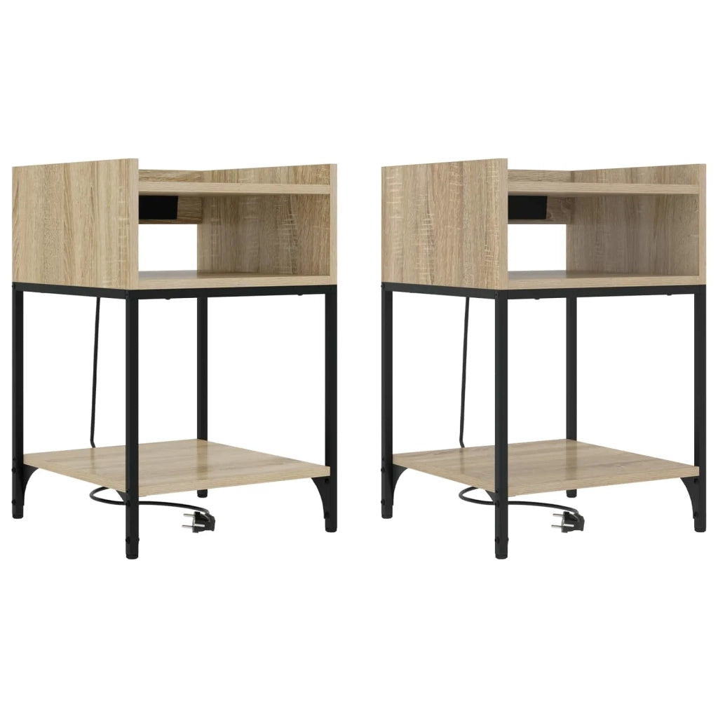 Armadio da Notte 2 pcs Rovere Sonoma 40 x 40 x 61 cm 859473