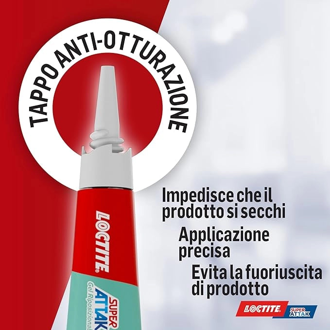 SUPER ATTAK 'GEL RIPOSIZIONABILE' gr. 3- 12 pezzi  - LOCTITE