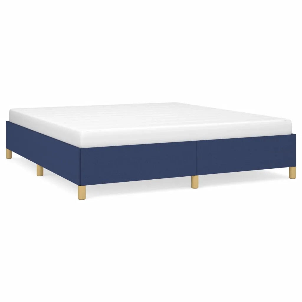 Struttura Letto a Rete a Molle Blu 160x200 cm in Tessuto 3120975