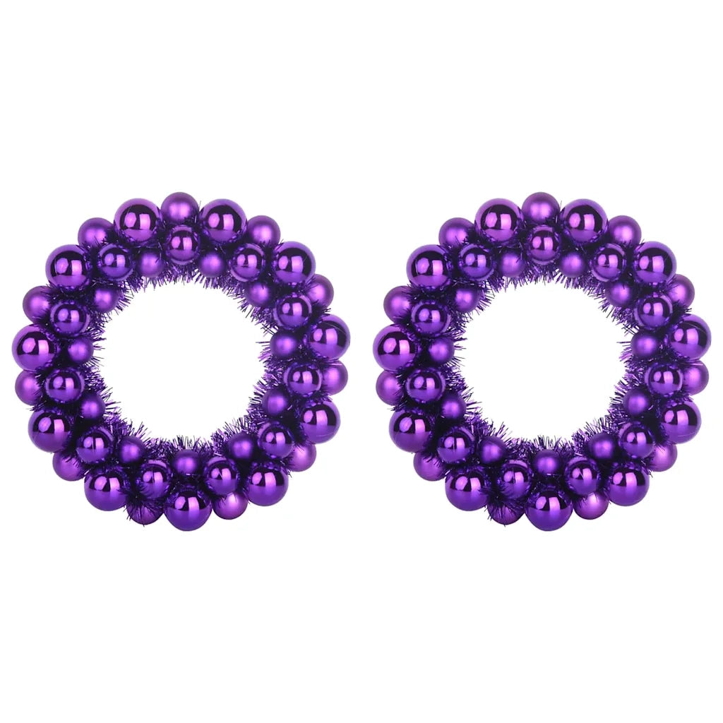 Corone di Palline di Natale 2 pcs Lillà 33 x 33 x 7 cm 42019683