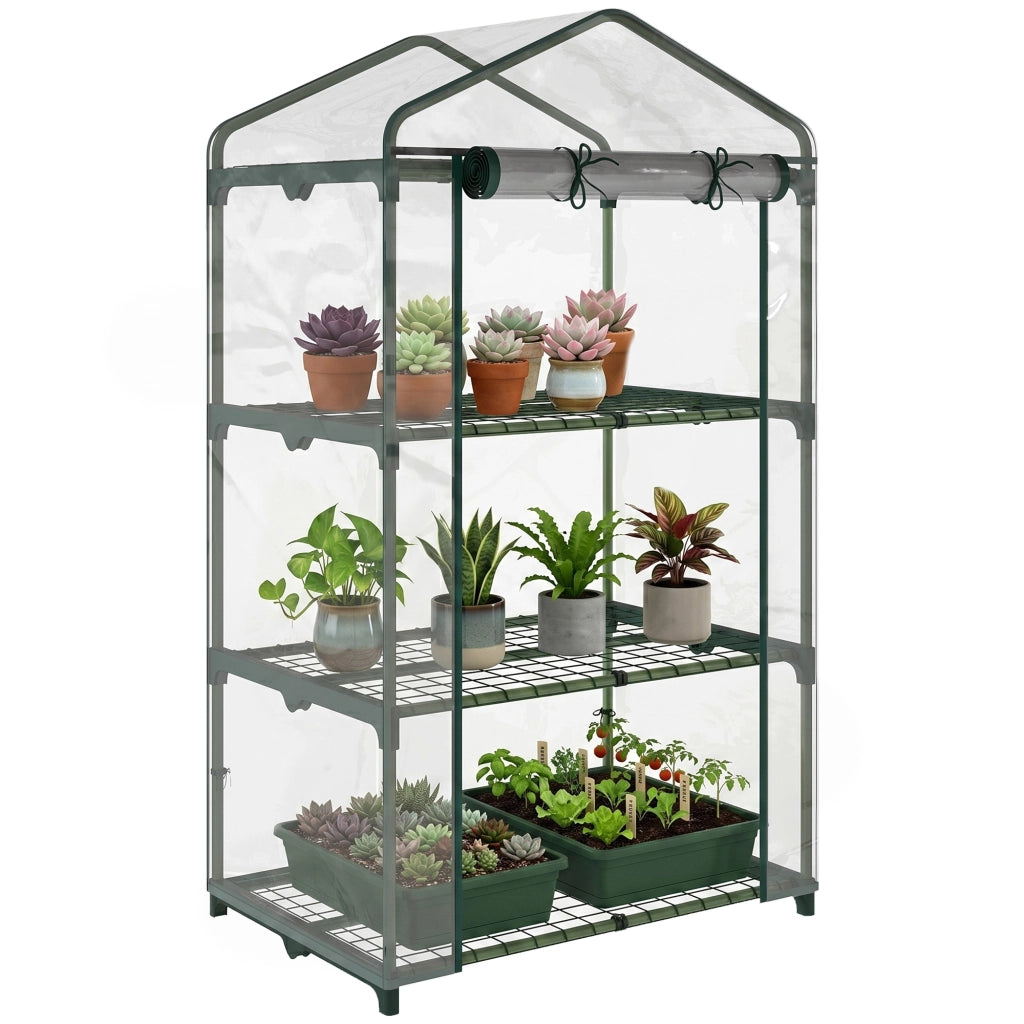 Serra per Giardino ¨C zephmum ¨C Acciaio e Plastica Trasparente 69x49x125cm