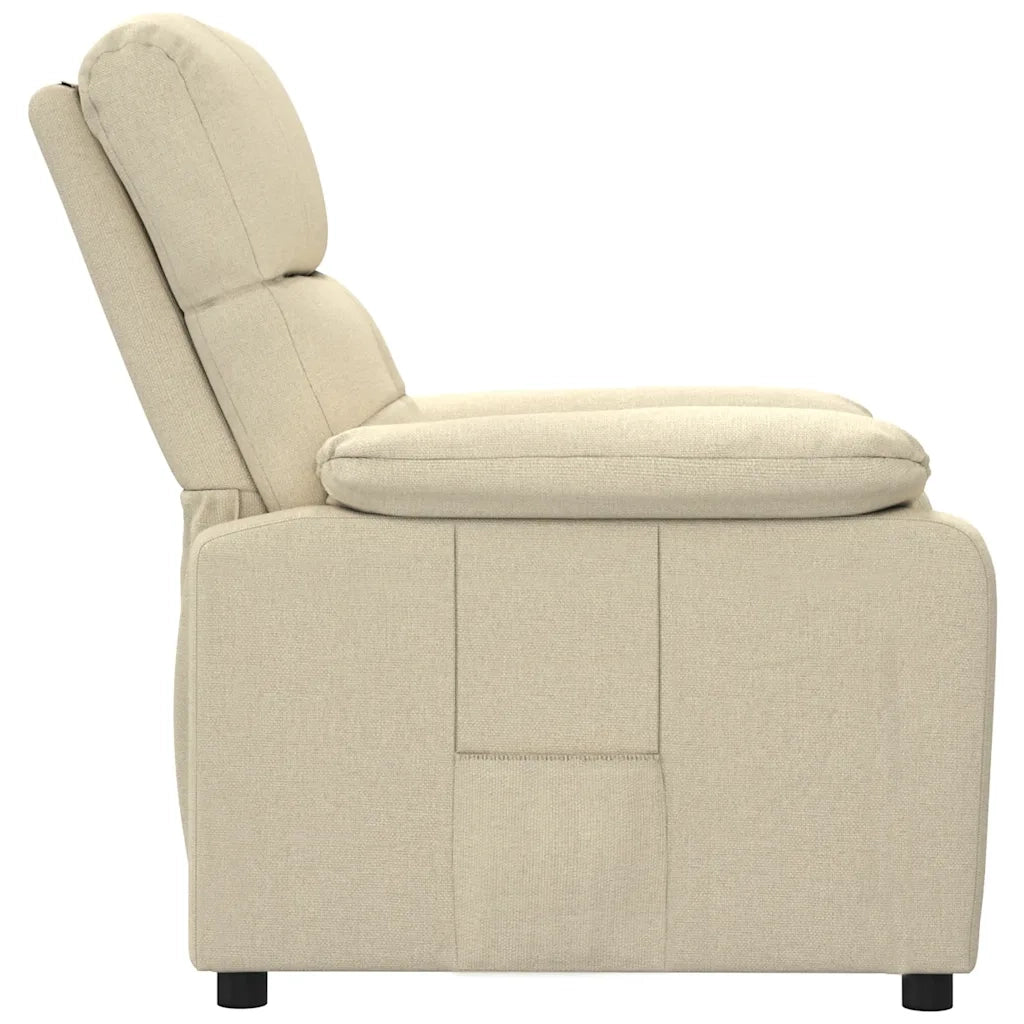 Poltrona Reclinabile in Tessuto Crema 289671