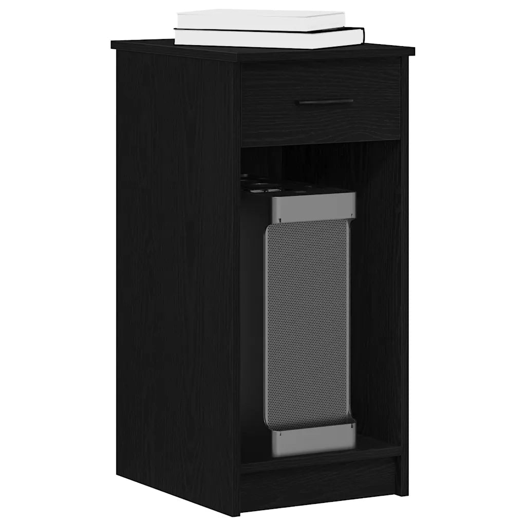 Supporto a Torre per Computer con Cassetto Nero 35x45x77 cm 858741