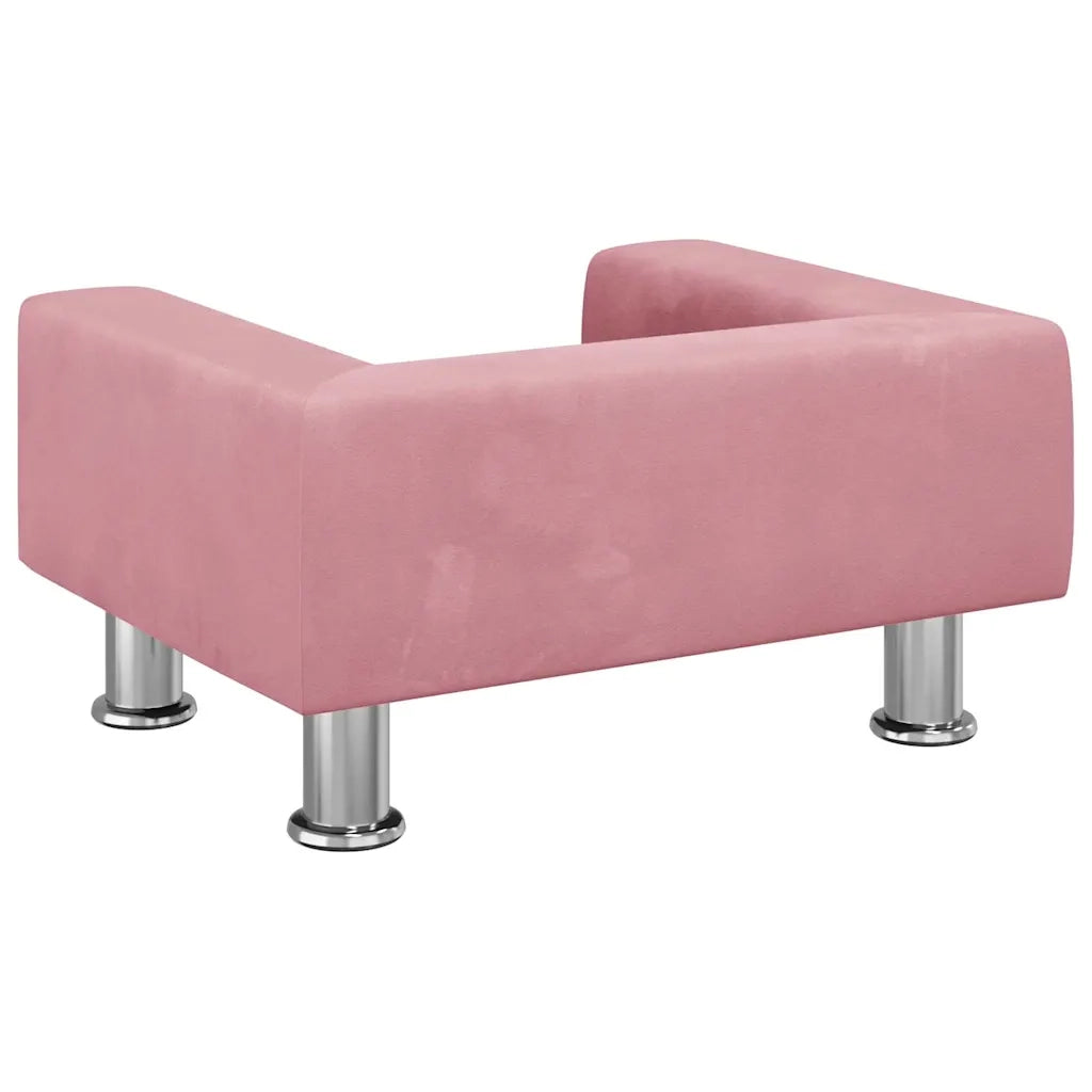 Divano per Bambini-Sofa-Divanetto Rosa 50x40x26,5 cm in Velluto