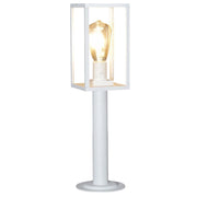Trade Shop - Lampione Da Giardino 48cm Lampioncino Da Terra Per Vialetti Attacco E27 Ip44 518pa-h480 - Bianco