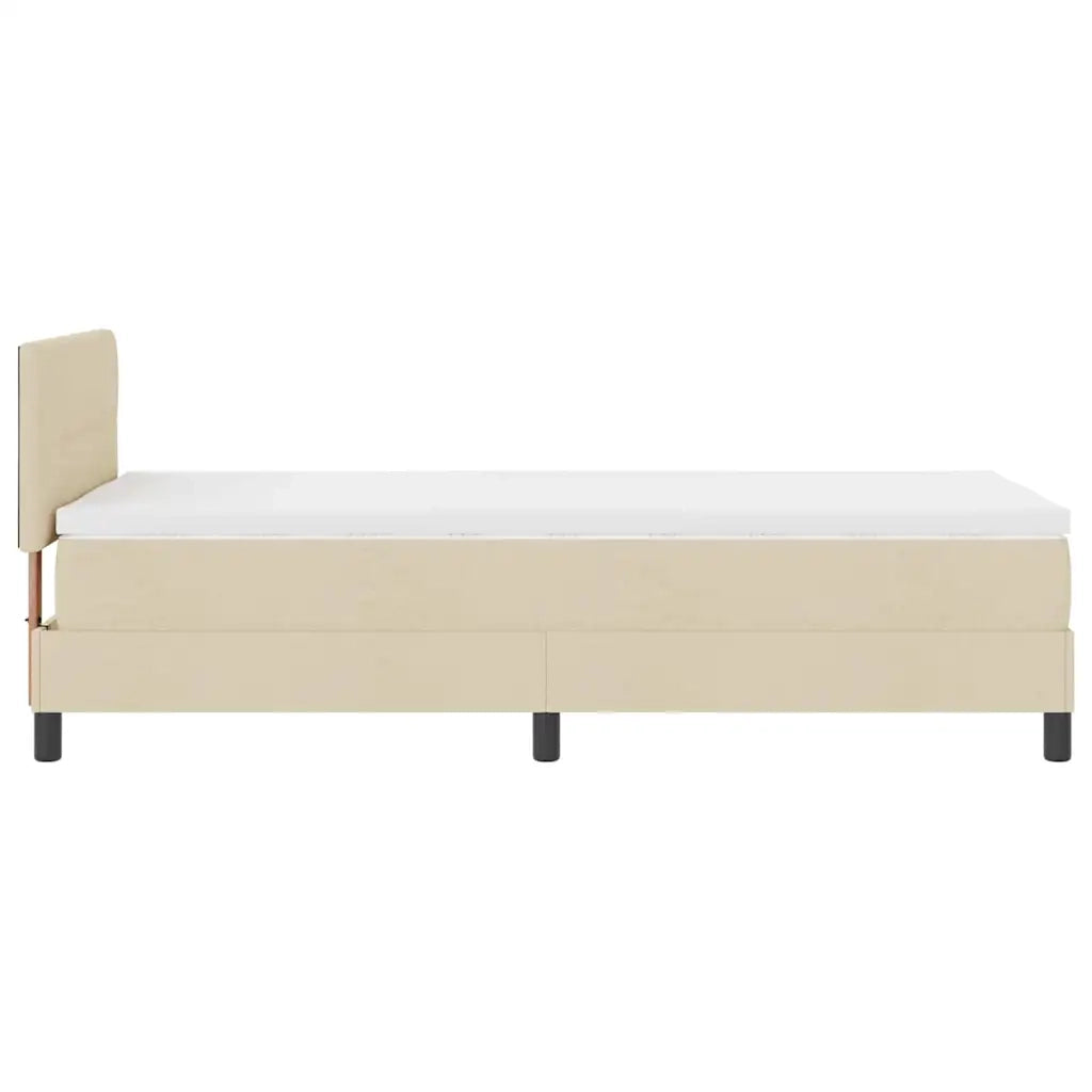 Letto a molle con materasso con led Crema 100 x 200 cm Tessuto 3342189