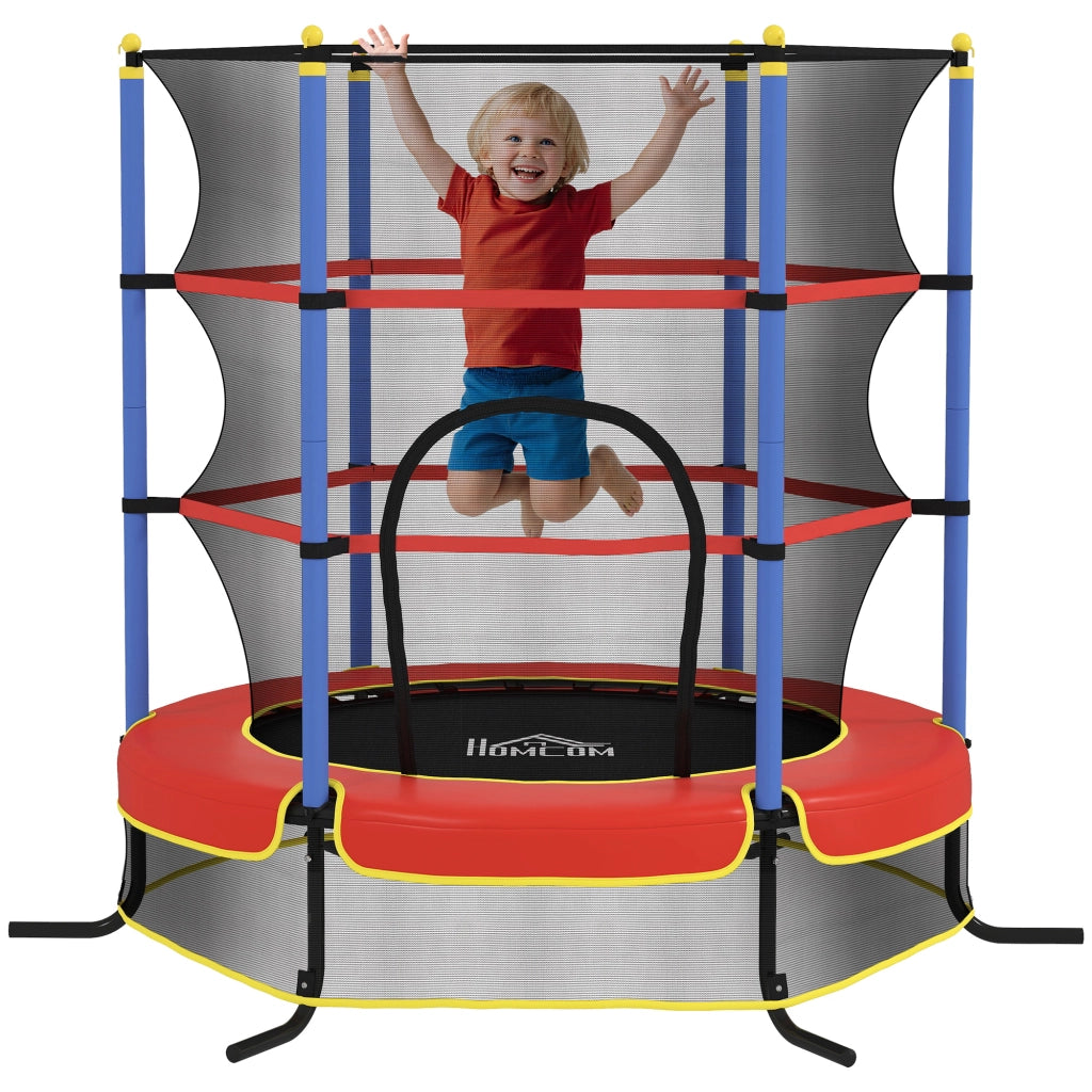 Trampolino per Bambini con Rete Sicurezza ¨C Minimal ¨C Blu 3-10 Anni