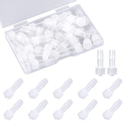 Connettore Luer Lock - Adattatore per siringa - Translucido - Maschio Luer Lock - 30 pezzi - Idoneo per applicazioni mediche - Materiale PP