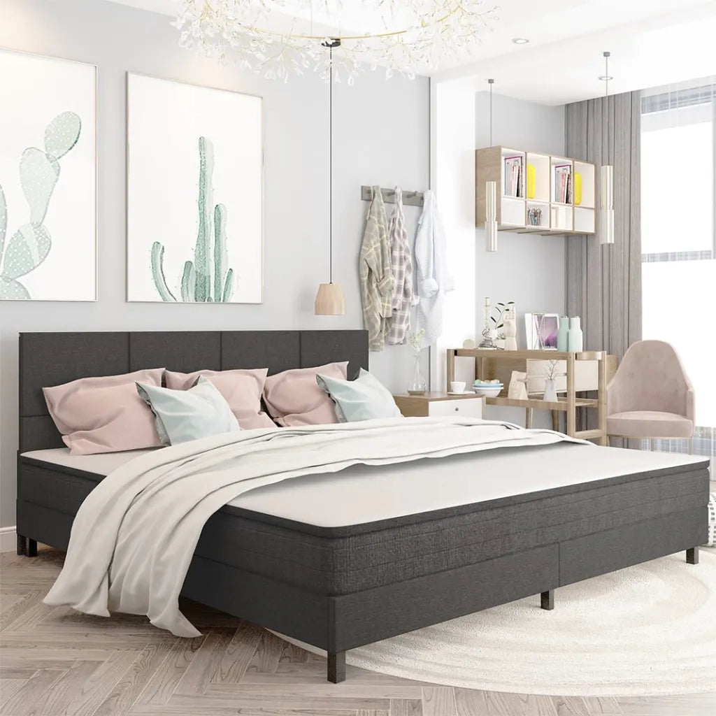 Testiera Letto Grigio Scuro in Tessuto 200x200 cm 287479
