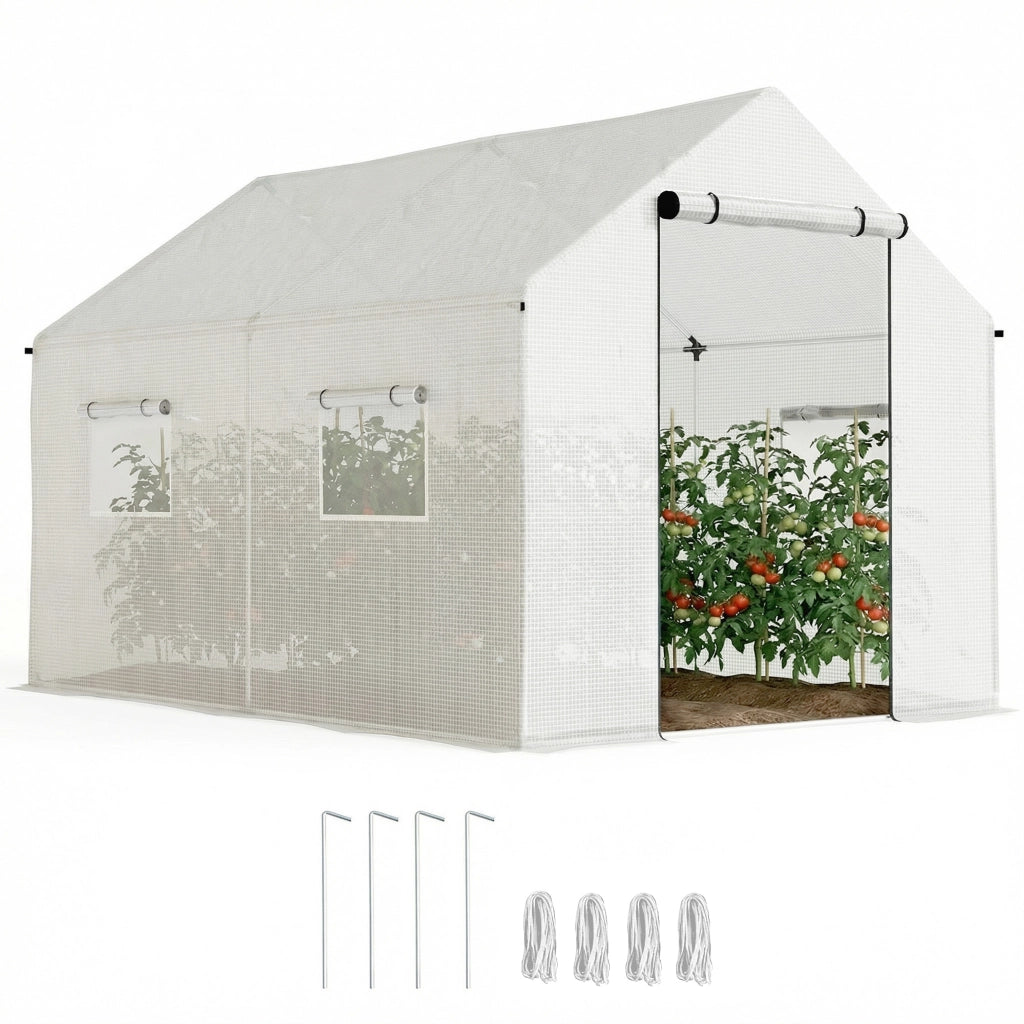 Serra da Giardino ¨C Minimal ¨C Acciaio e PE, Bianco, 2x3x2 m
