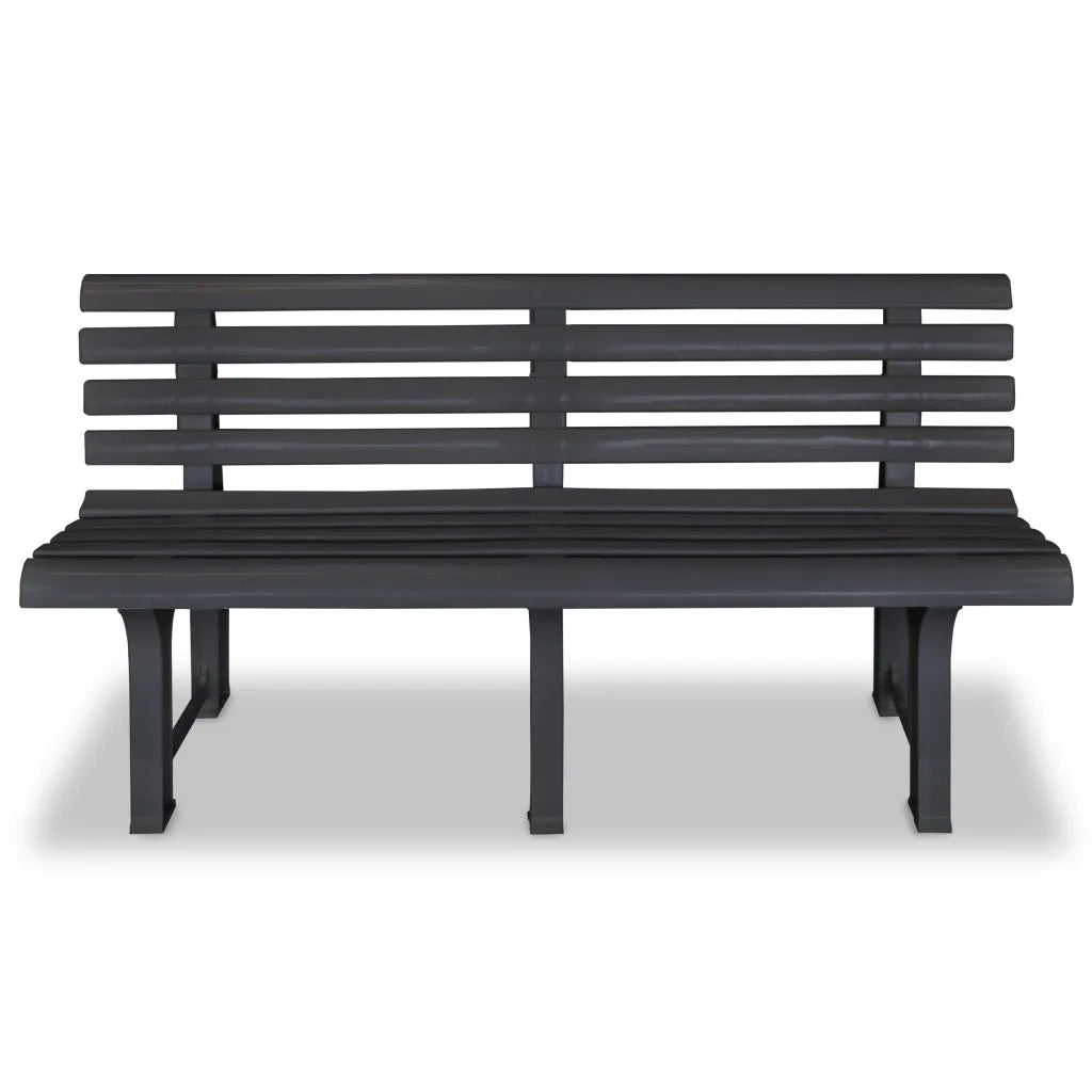 Panchina da Giardino | Panca da Giardino 145,5 cm in Plastica Antracite