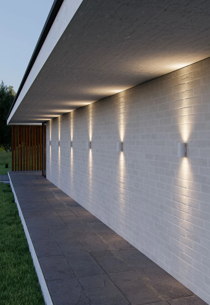 SUNSET Applique LED da parete quadrata 16W Switch 2700K 3200K 4000K IP65 IK06 Finitura Corten Strutturato per illuminazione outdoor professionale