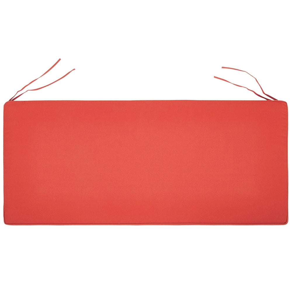 Cuscino per sedile da esterno Cuscino per panca resistente all'acqua in poliestere rosso 152 x 54 cm Giardino