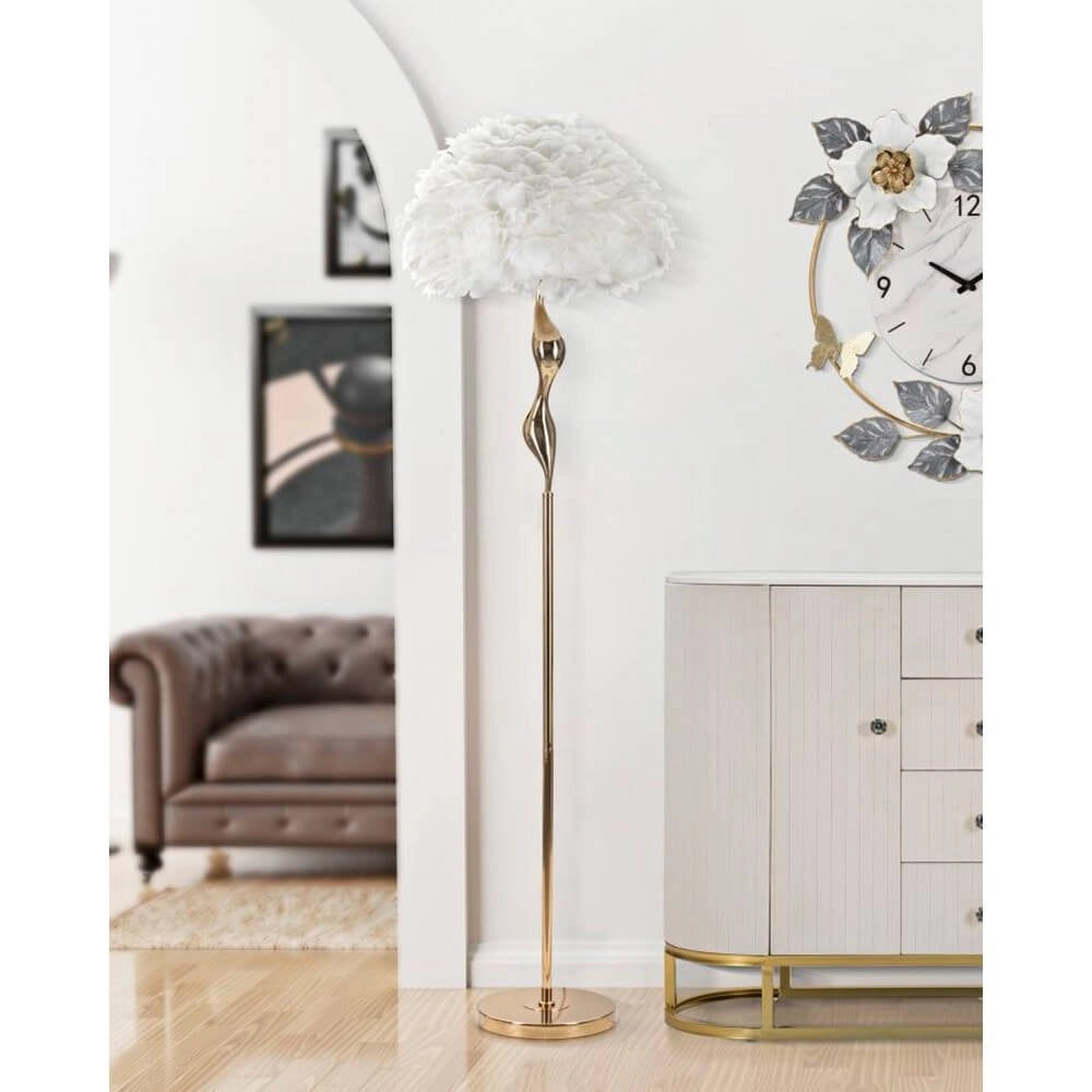 Lampada da Terra Sottile Bianca Ø50X165 cm - SLIM
