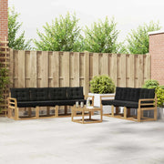 Set di divani da esterno con cuscino 8 pcs Bianco e Nero 3389286