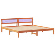 Letto matrimoniale | Letto per adulti | Struttura del letto Marrone cerato 180 x 200 cm Pino massello