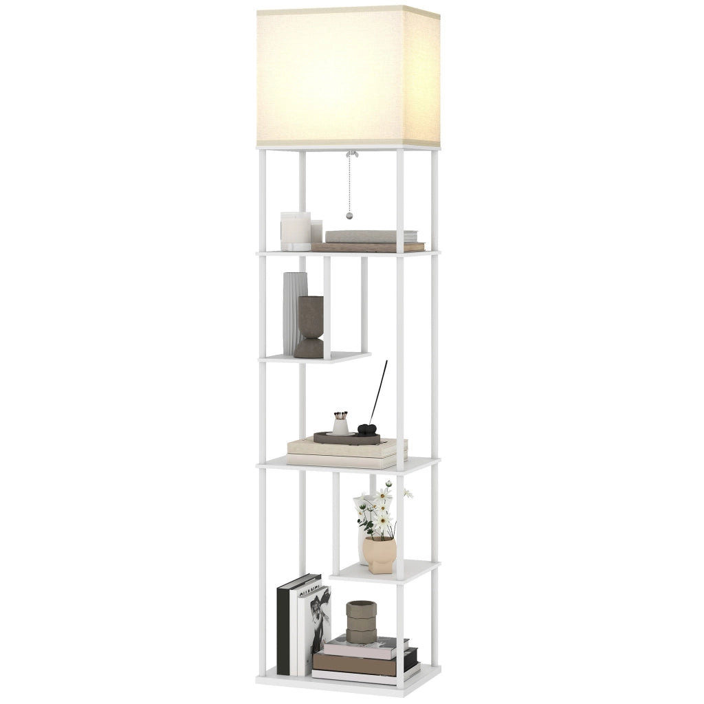 Lampada da Terra con Mensole ¨C Xylo ¨C Temperatura Colore Regolabile 3000K-6500K con Telecomando E27