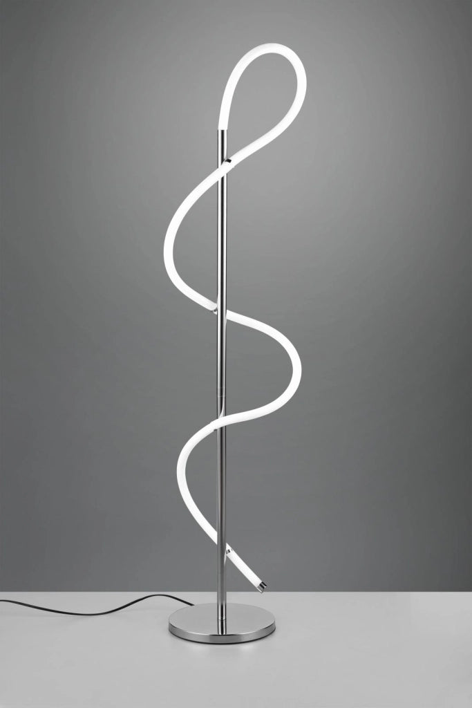 ARGOS PIANTANA LED 28W 3500lm, 4000K TUBO FLESSIBILE ILLUMINATO A 360° CON STRUTTURA METALLO CROMATO H. 135CM DIMMERABILE