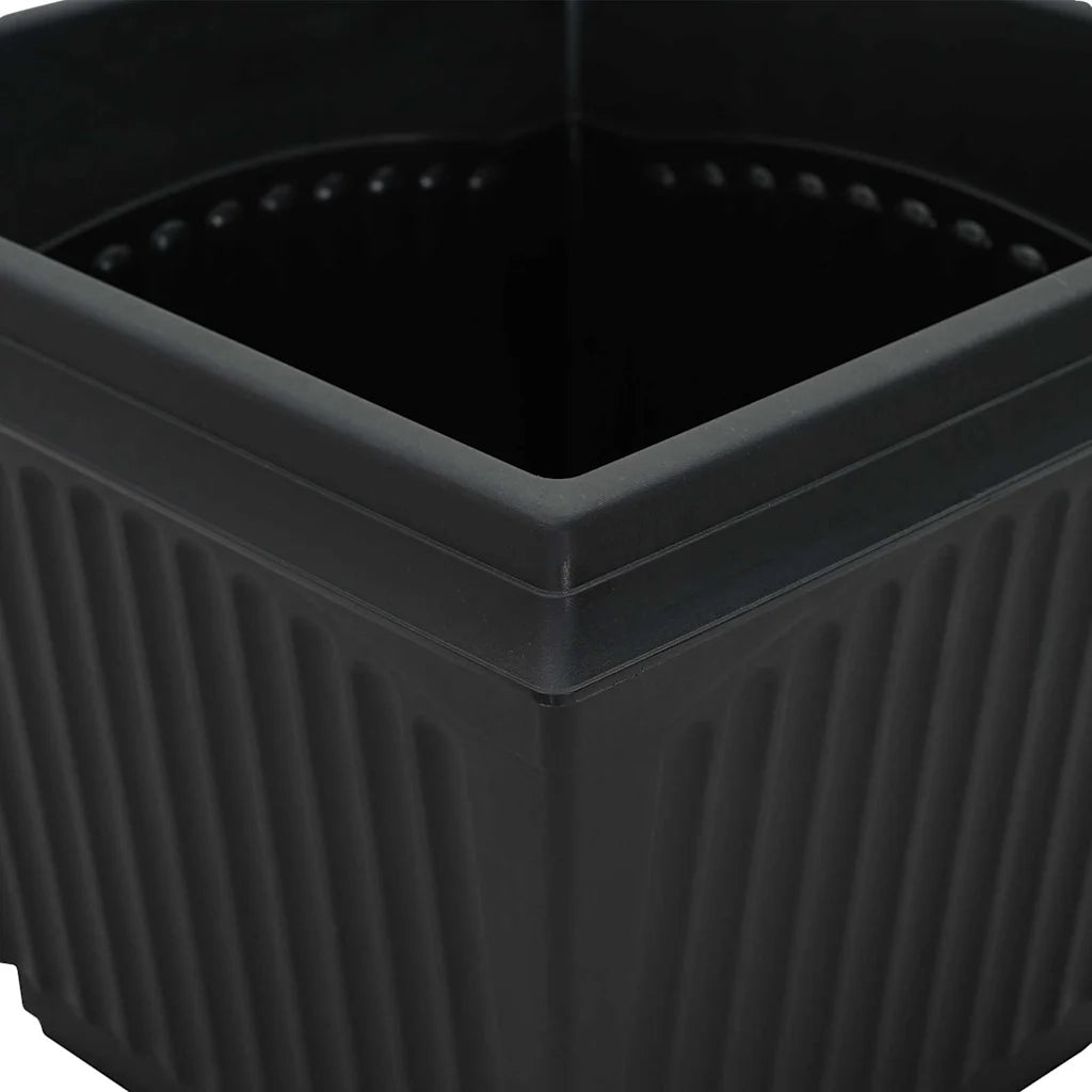 Vasi per Piante 6 pcs Nero 23 x 23 x 17,5 cm Plastica 3403299