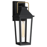 Applique esterna lanterna classica nera ottone E27 40W IP44