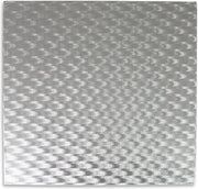 Tavolo Quadrato per Torta - 43 cm - 11 mm spesso - Argento.
