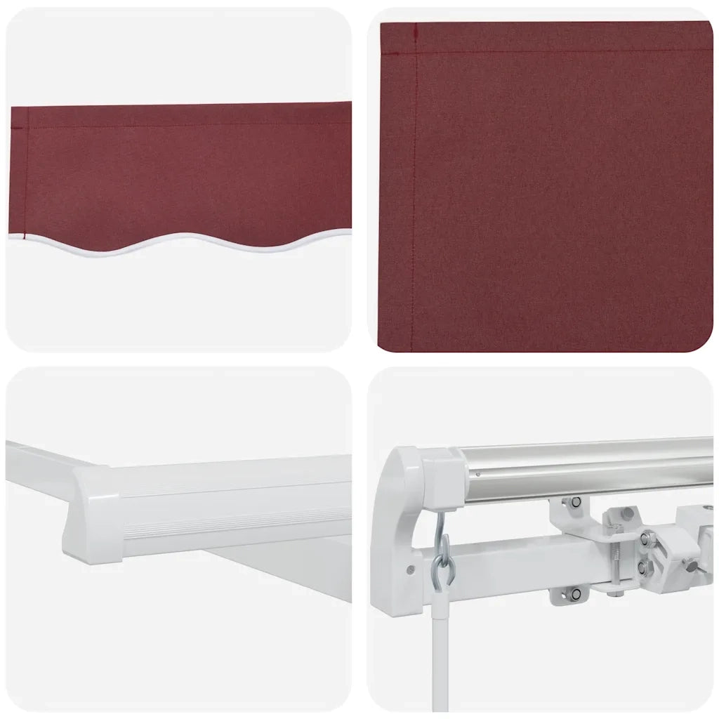 Tenda da Sole Retrattile Manuale Bordò 450x300 cm 3215224
