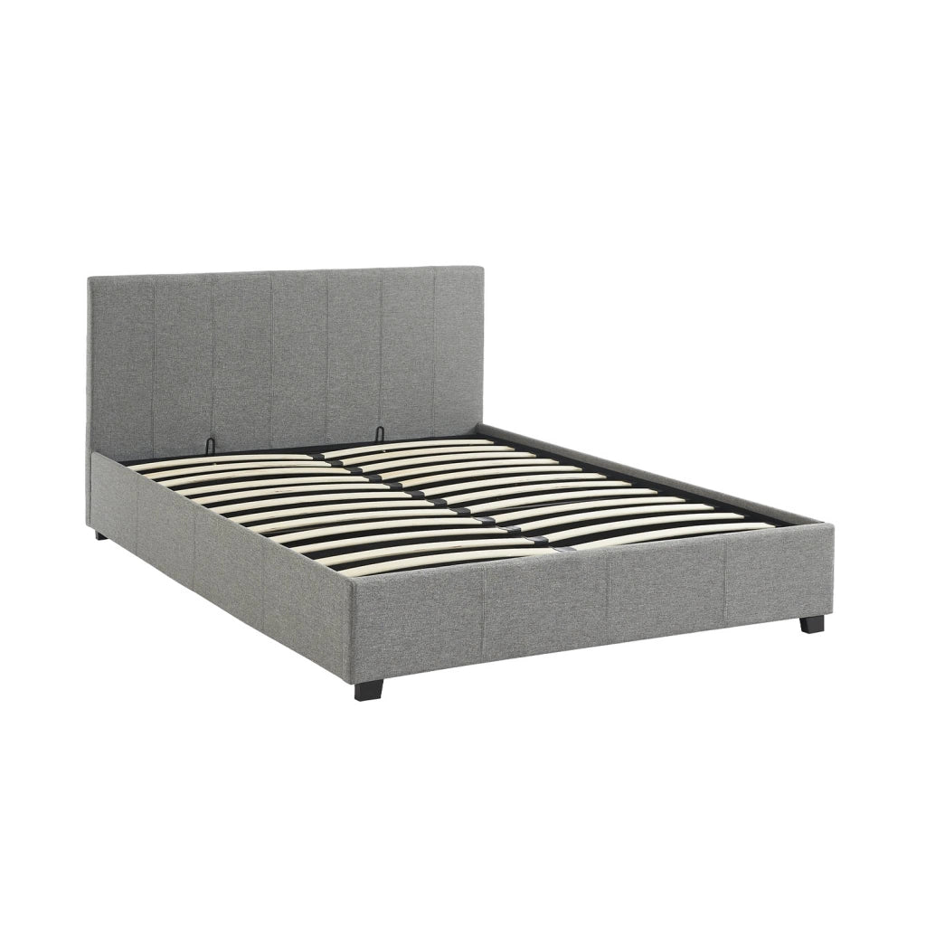 Letto box con rete a doghe e testiera, grigio chiaro i sweeek