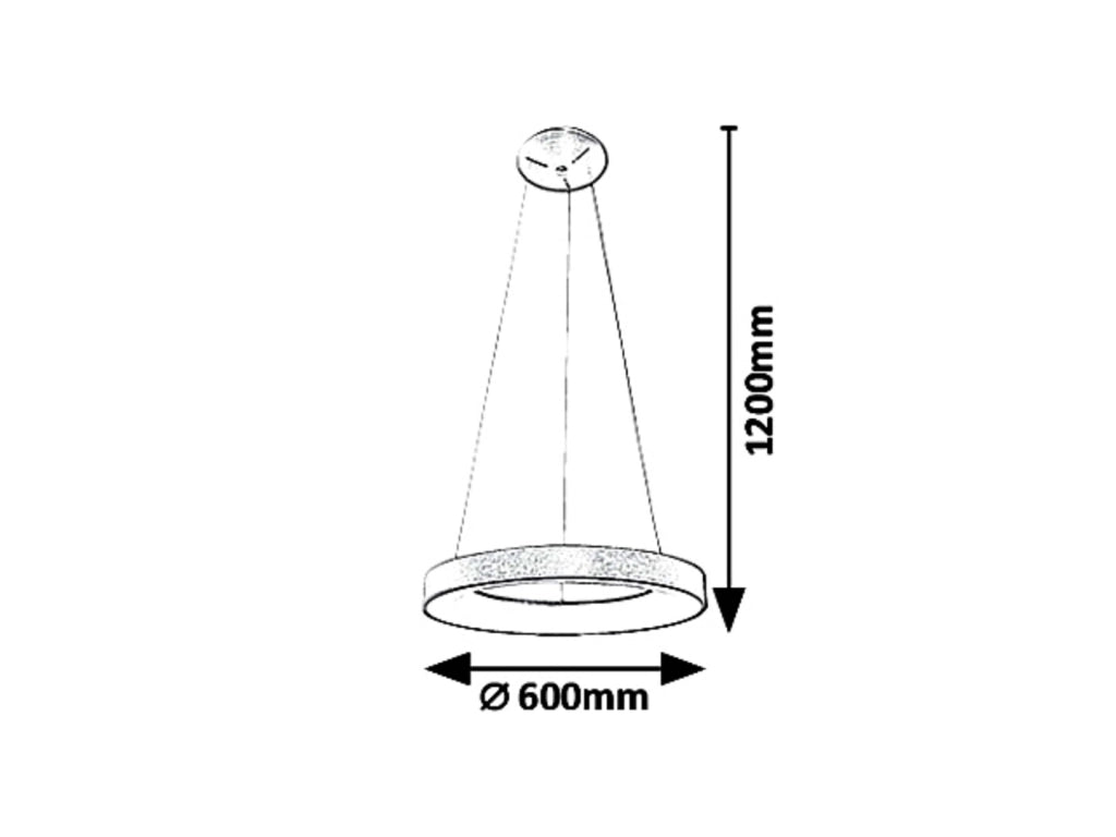 Lampada a sospensione LED anello 50W oro Rabalux Carmella