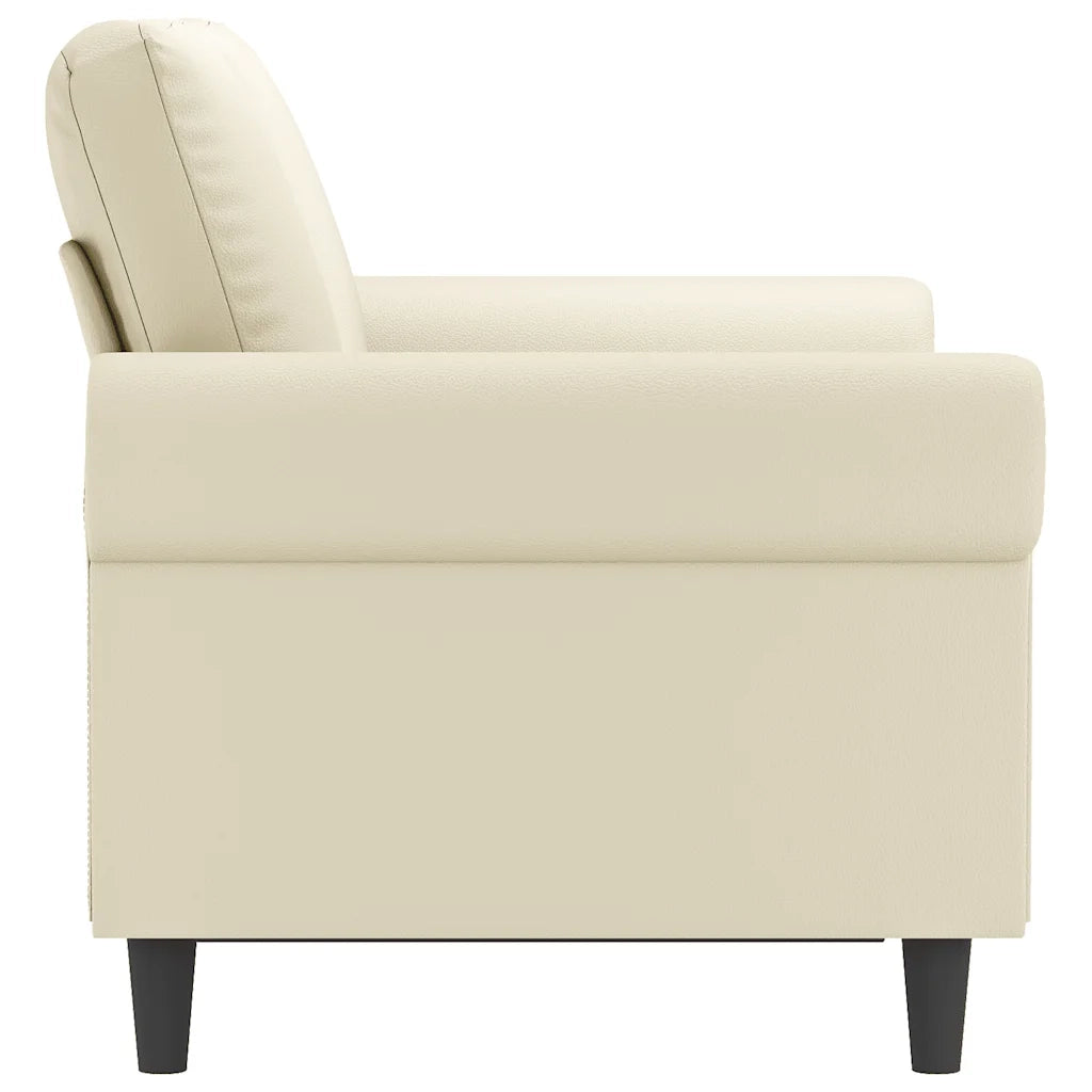 Divano a 2 Posti-Sofa 2 Posti Crema 120 cm in Similpelle 256522