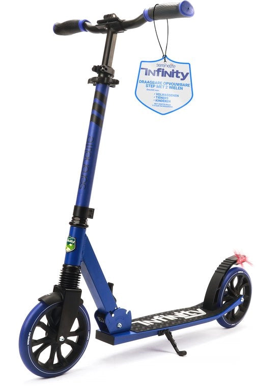 Scale 2 Ruote con Sterzo Regolabile a Barra T - Copertura Antiscivolo in Alluminio - Scala Portatile Ripiegabile per Bambini e Adolescenti con Cinturino di Sospensione