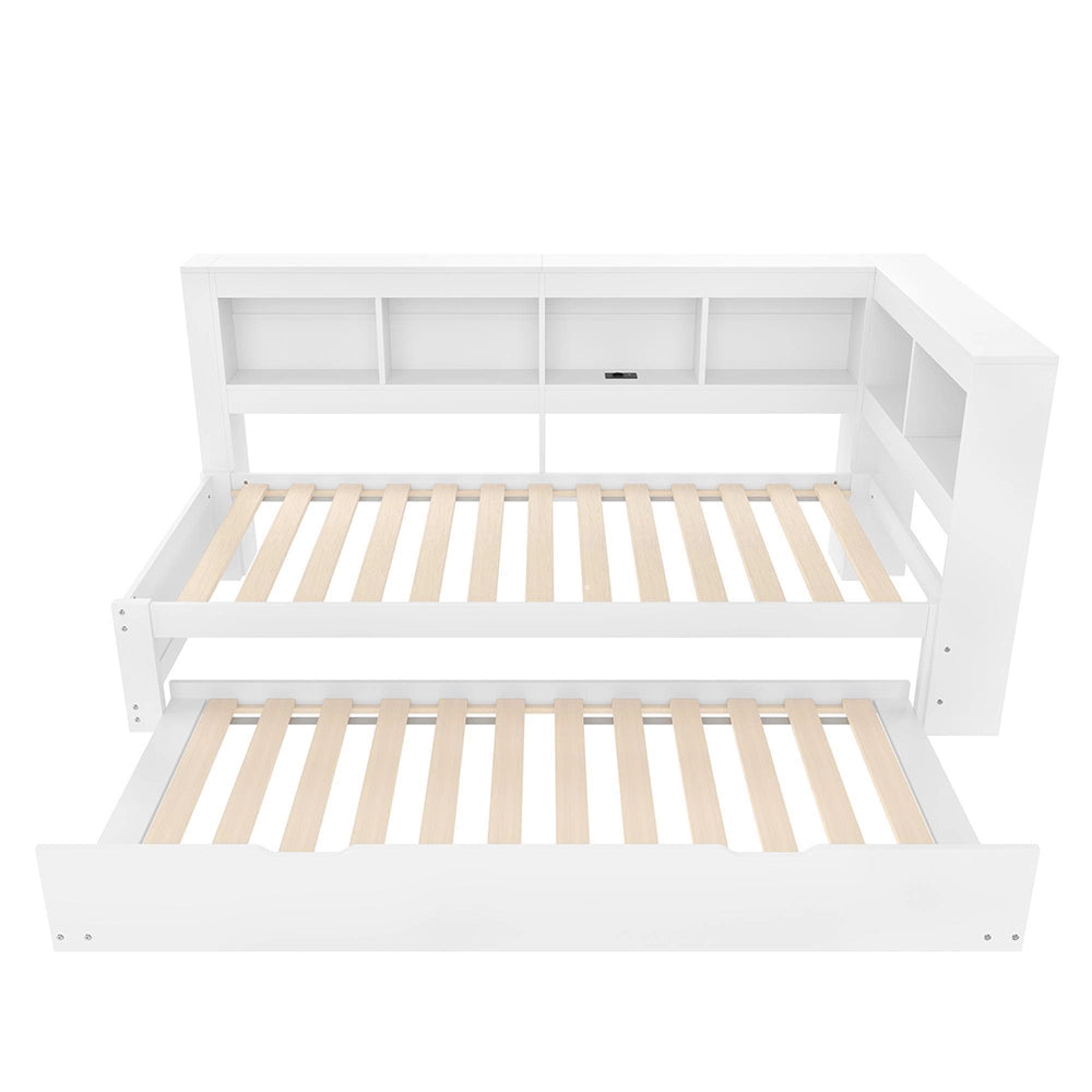 Divano letto 90x200cm?- Xylo - gigogne USB bianco