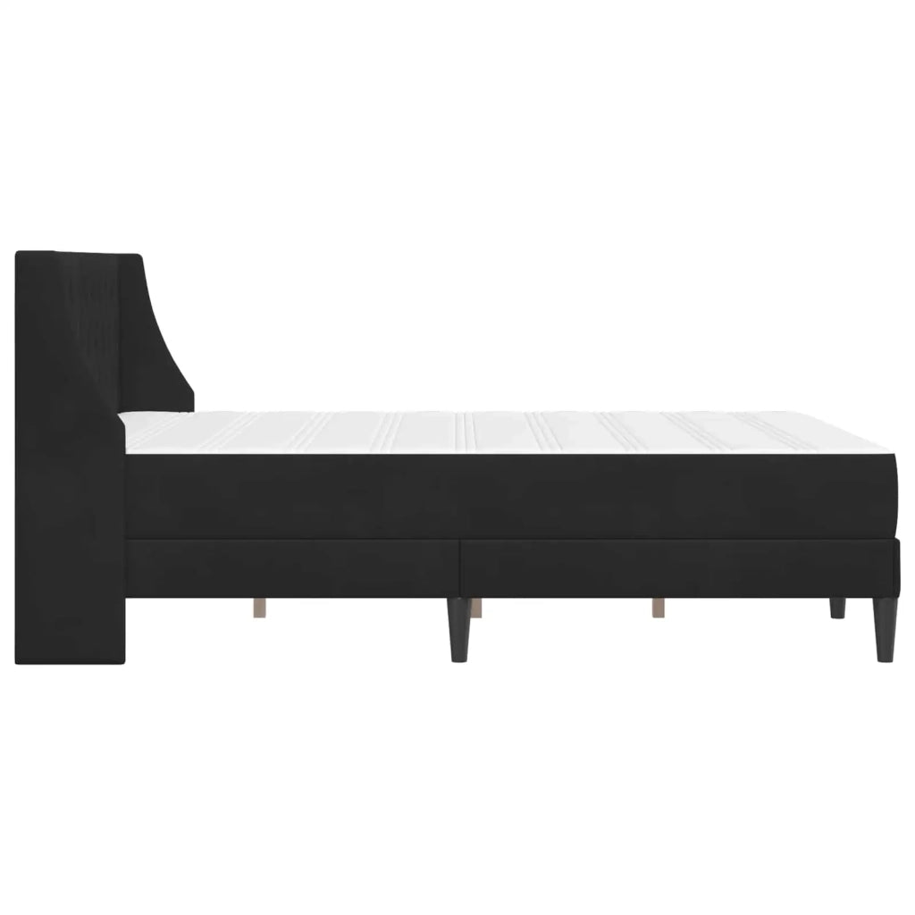 Struttura letto con materasso-Giroletto Nero 120 x 190 cm Velluto 307691