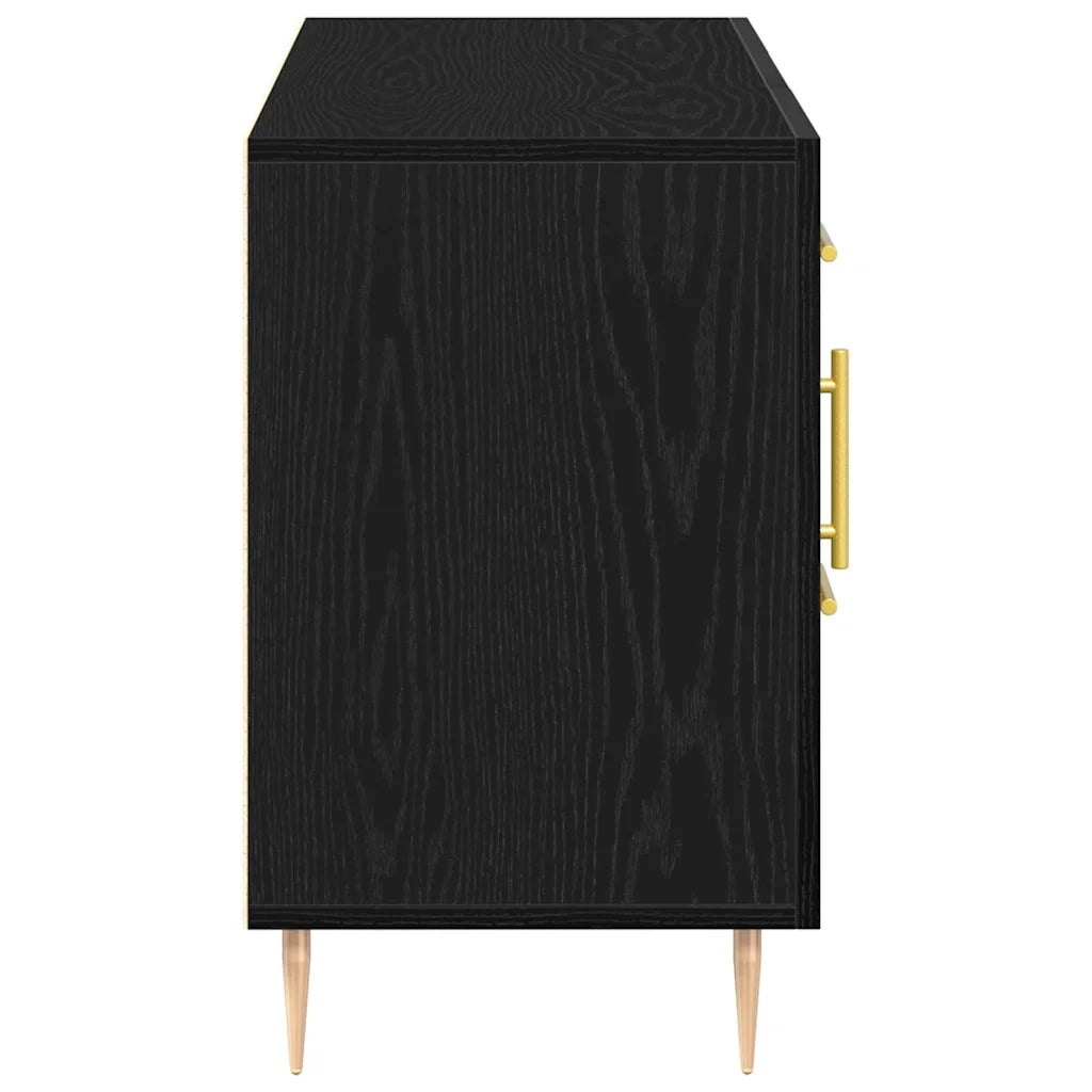 Credenza-Buffet-Armadio da cucina Rovere nero 100 x 36 x 60 cm Legno multistrato 310970