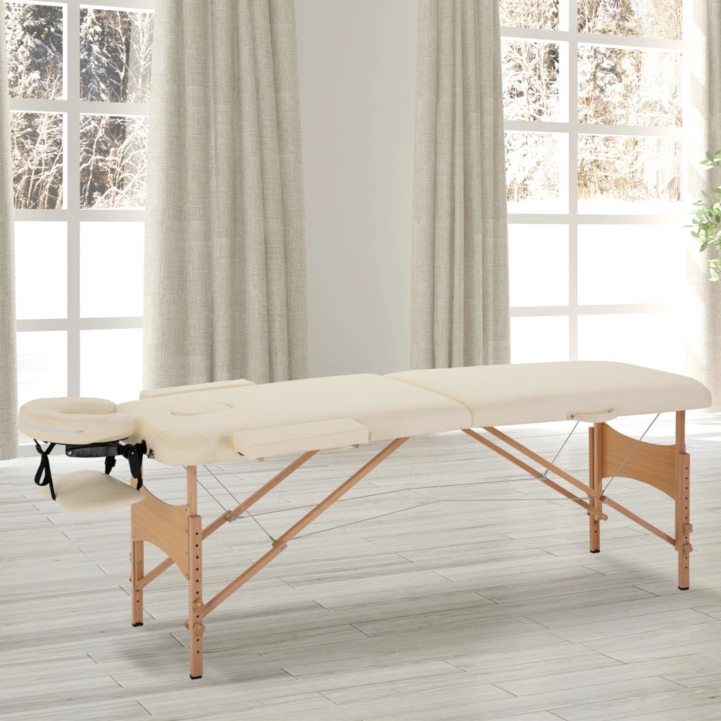 Massagebank reclinabile ¨C Minimal ¨C similpelle crema