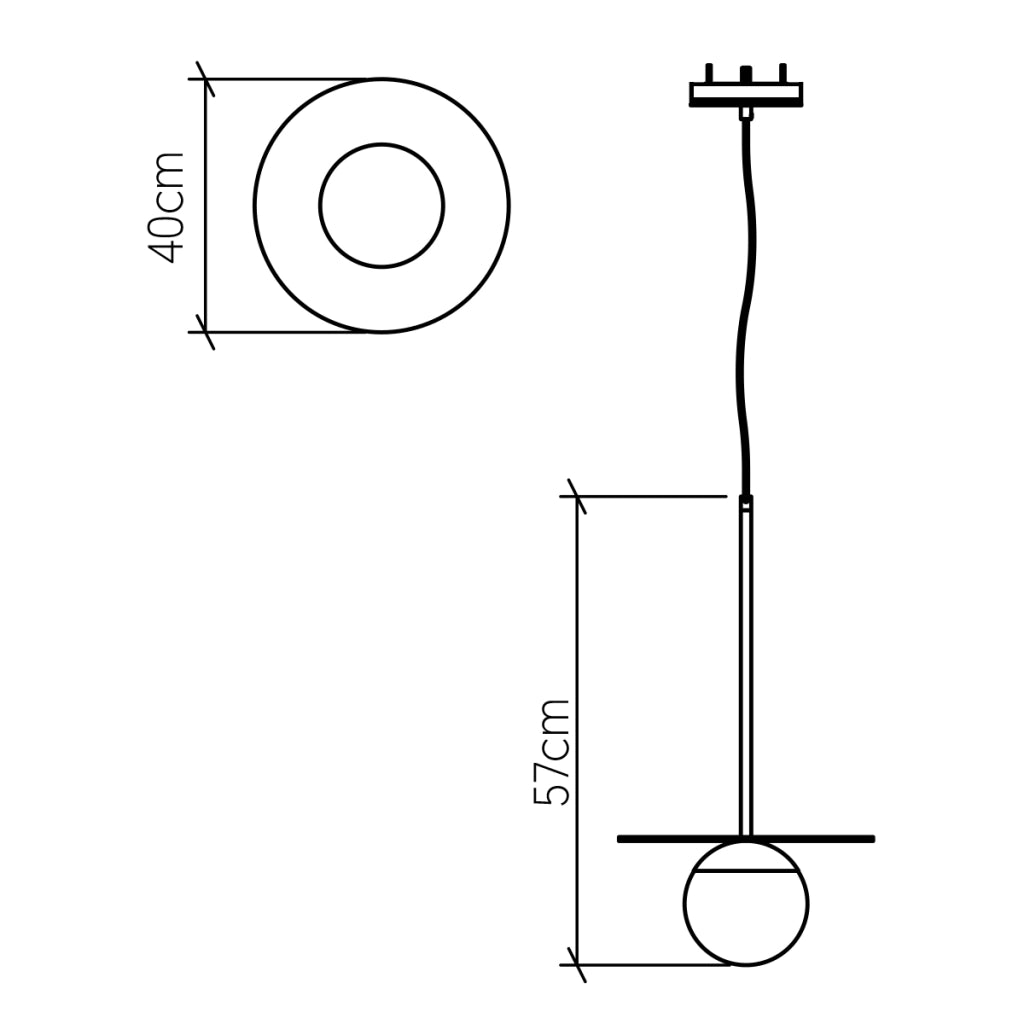 Lampada a sospensione Orbit teak Ø40 E27 Quintiesse