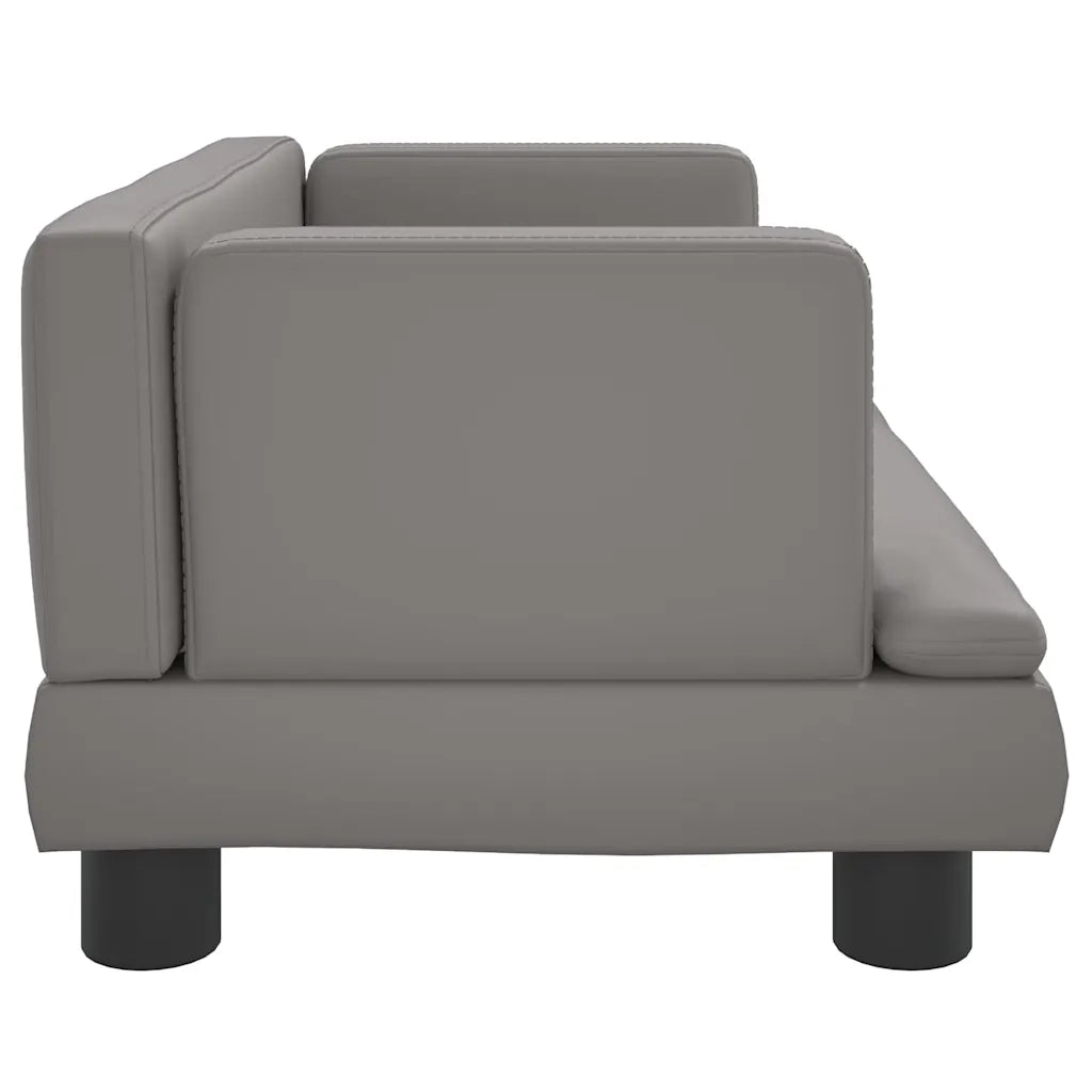 Divano per Bambini Grigio 60x40x30 cm in Similpelle 3196327
