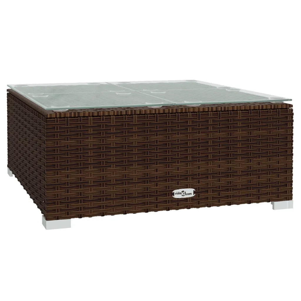 Set Divani da Giardino 13 pz con Cuscini in Polyrattan Marrone 3101595