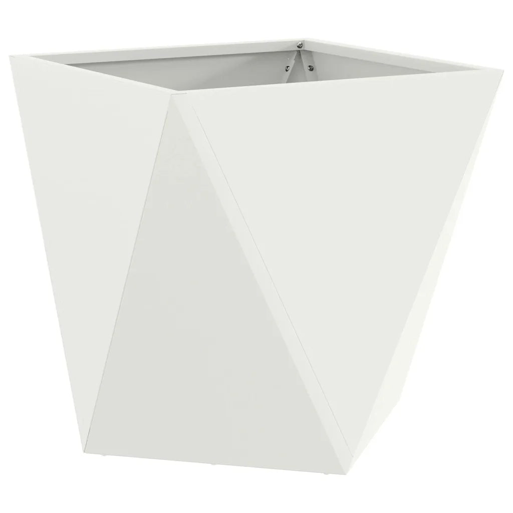 Fioriera | Cassetta per fiori | Vaso Bianco 50 x 50 x 50 cm Acciaio