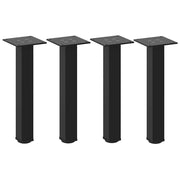 Gambe per Tavolino da Caffè 4 pz Nere 30-32 cm Acciaio 4012448