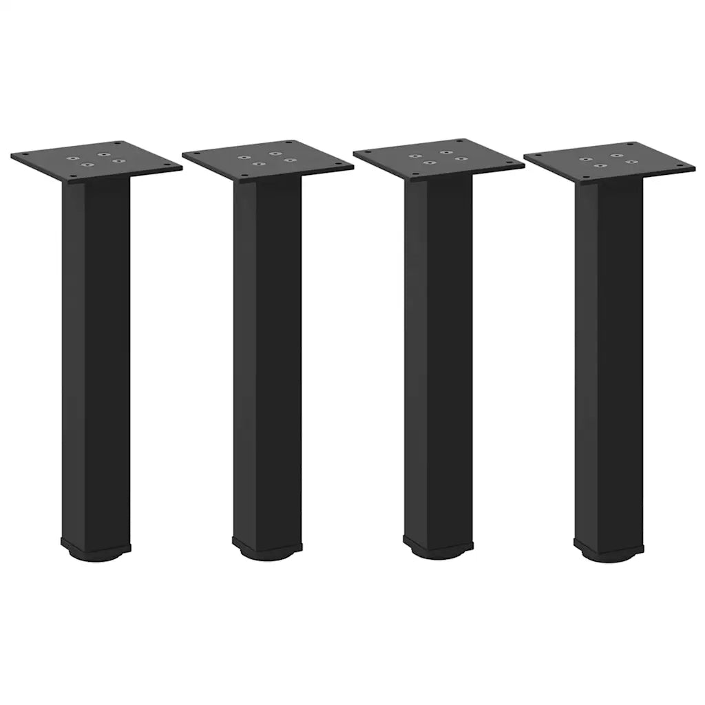 Gambe per Tavolino da Caffè 4 pz Nere 30-32 cm Acciaio 4012448