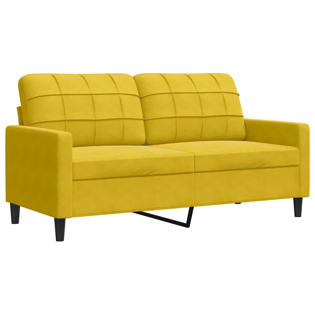 Set di Divani 2 pz con Cuscini giallo in Velluto 3278477