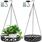 Hanger per piante 2 pezzi - Supporto per piante in metallo - Attacco per piante per interni/esterni - Piantine appese - Vasi per piante 22/25 cm - Materiale leggero e duraturo - Hanger per piante appese