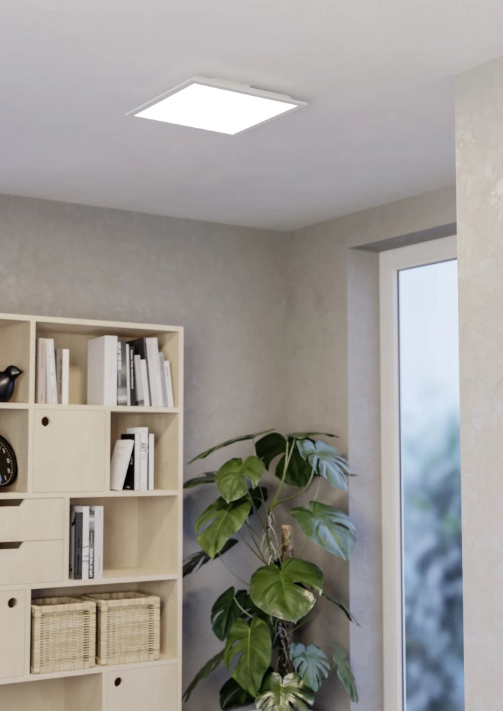 Plafoniera Contemporanea Moradillo Acciaio Bianco Plastica Led 18,8W 2300Lm