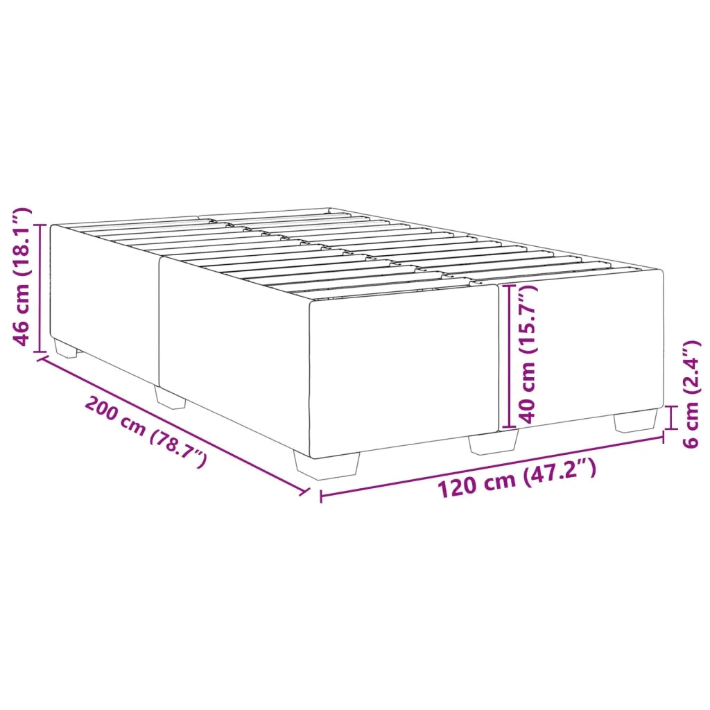 Giroletto senza Materasso Tortora 120x200 cm Tessuto 3284468
