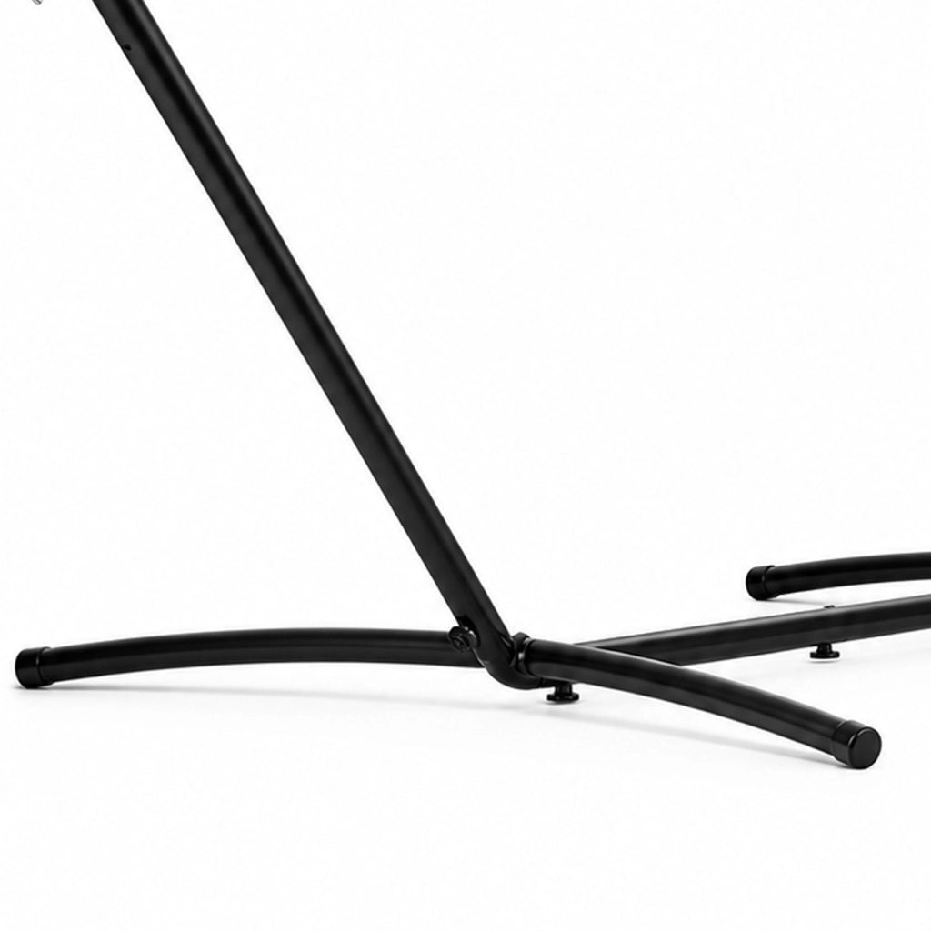 Base Per Amaca Supporto In Acciaio Verniciato A Polvere Regolabile 6 Livelli Struttura Stabile Con Piedini Antiscivolo Per Giardino Terrazzo Balcone 280 x 120 x 110 Cm Nero